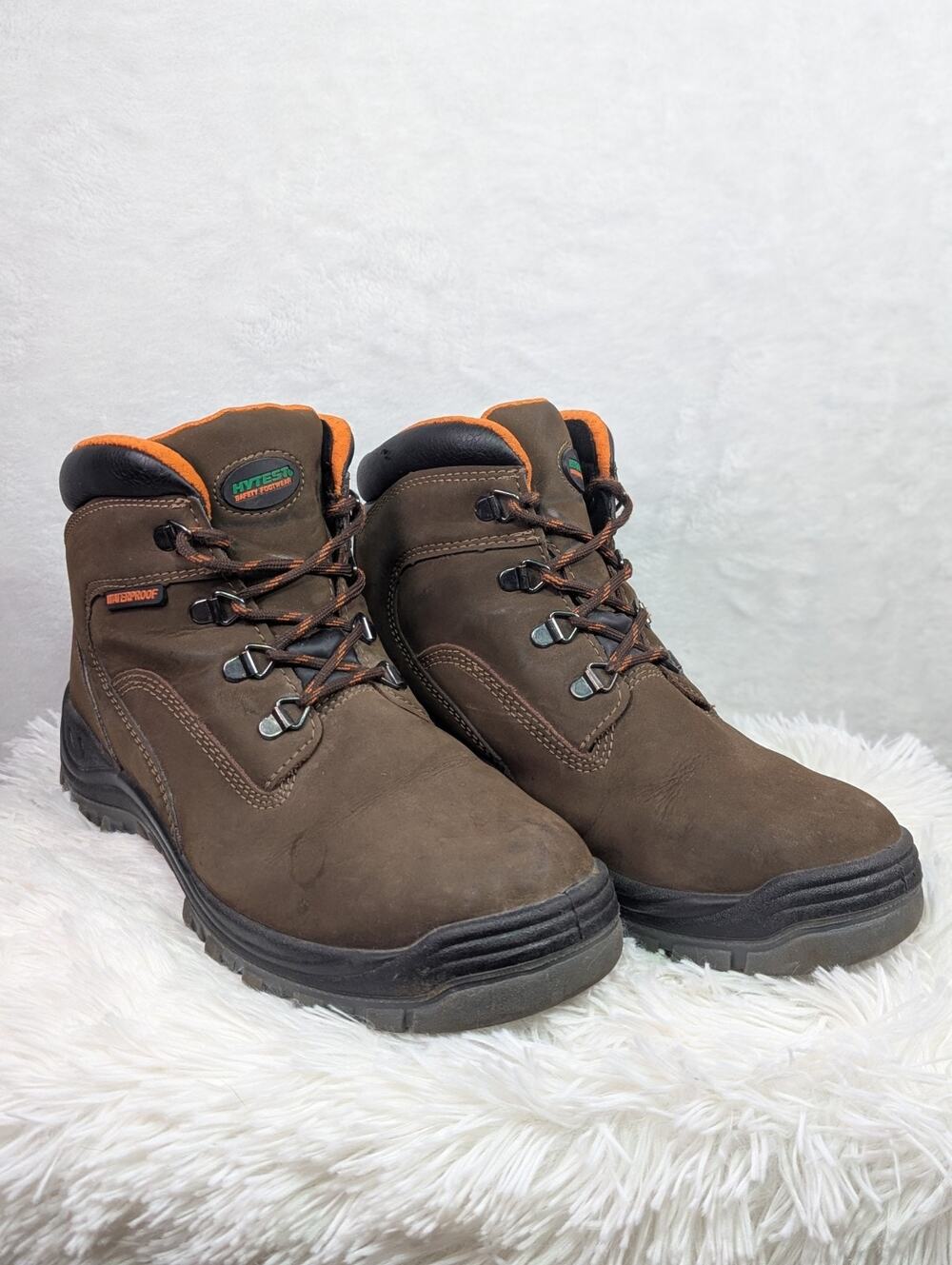 HYTEST Knox Mens 8W Steel Toe Waterproof Leather Work Boots K13751 Brown